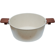 Oala granit 28 cm 7.5 L antiaderenta bej fara capac Adison