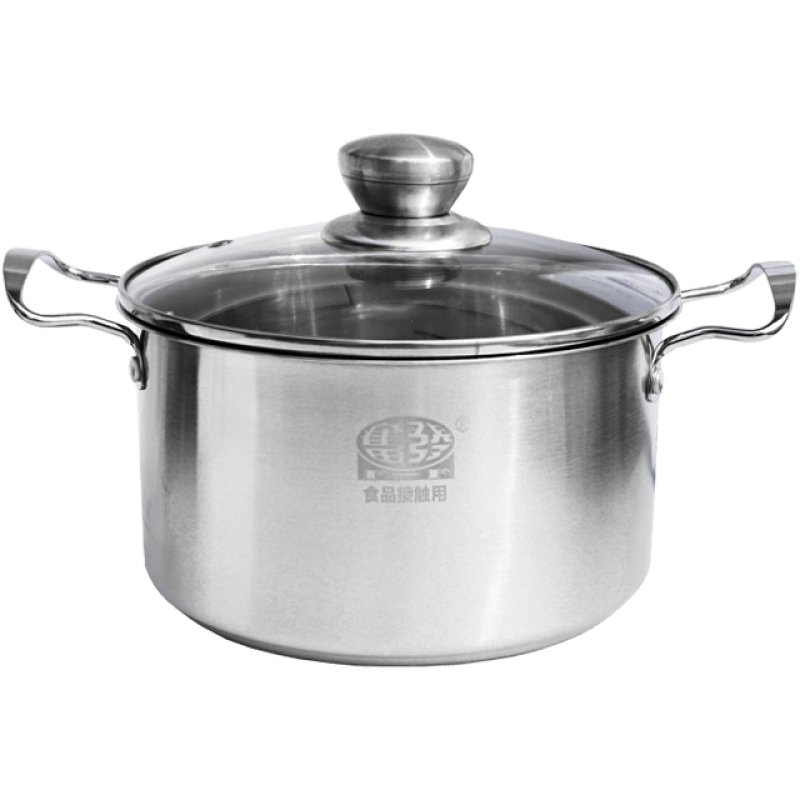 Oala inox 18 cm 2.5 L cu capac sticla, Adison