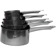 Set 5 cratite economice cu maner lung 0.5–2.1 L