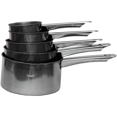 Set 5 cratite economice cu maner lung 0.5–2.1 L