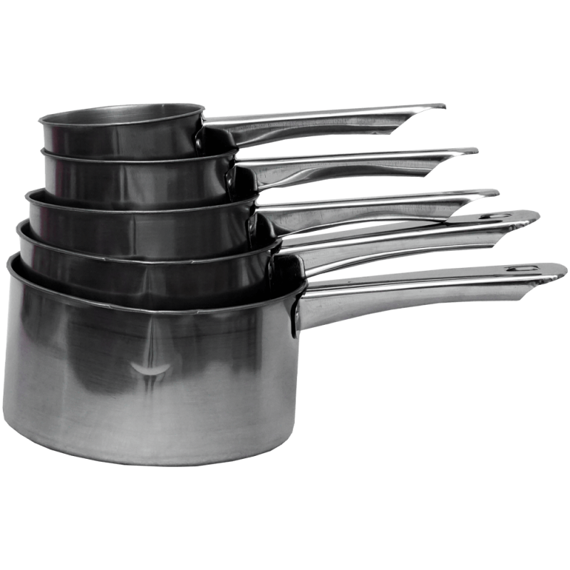 Set 5 cratite economice cu maner lung 0.5–2.1 L