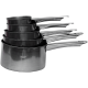 Set 5 cratite economice cu maner lung 0.5–2.1 L