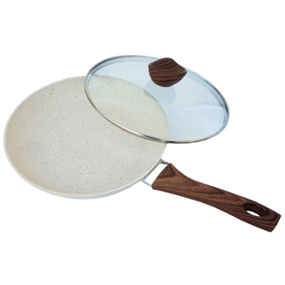 Tigaie granit crem 26 CM cu capac