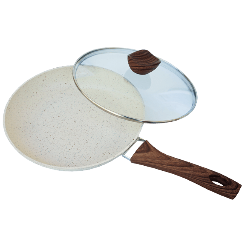 Tigaie granit crem 26 CM cu capac