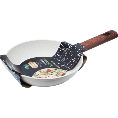 Tigaie granit 20 cm antiaderenta crem fara capac Synmore