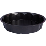 Tava de copt metalica, rotunda, pentru cuptor, neagra, 28.2 CM