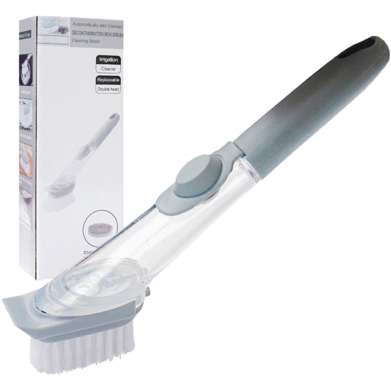 Perie cu dispenser pentru soluție de curățat, 24 cm