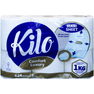 Hartie igienică 5 straturi, Kilo Comfort, 6 role