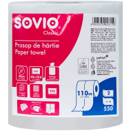 Rola prosop hartie 2 straturi alba pentru curatare 550 foi Sovio