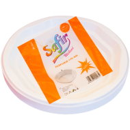 Set 50 farfurii bio albe Safir 17 cm
