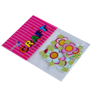 Accesorii pentru craft - flori din lemn, multicolore, 8 buc*12 pungute/set