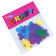 Accesorii pentru craft - fluturasi din material textil, color, 24 buc*12 pungute/set