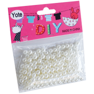 Accesorii pentru craft - perlute mici rotunde, albe, 20 G*12 pungute/set
