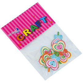 Accesorii pentru craft - sweety in diverse culori, 8 buc*12 pungute/set