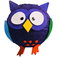 Set educativ de creatie, lampa, multicolora, cu model de bufnita, 19.5 CM