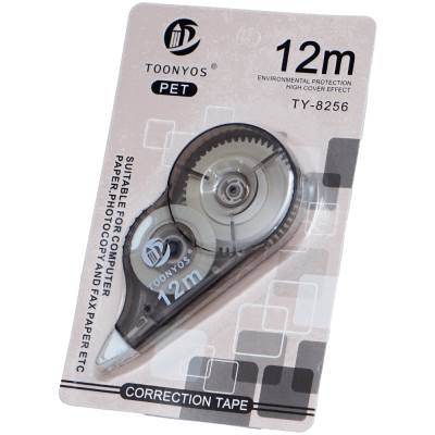 Banda corectoare plastic 5mmx12m, alba, birou corectare scriere Toonyos