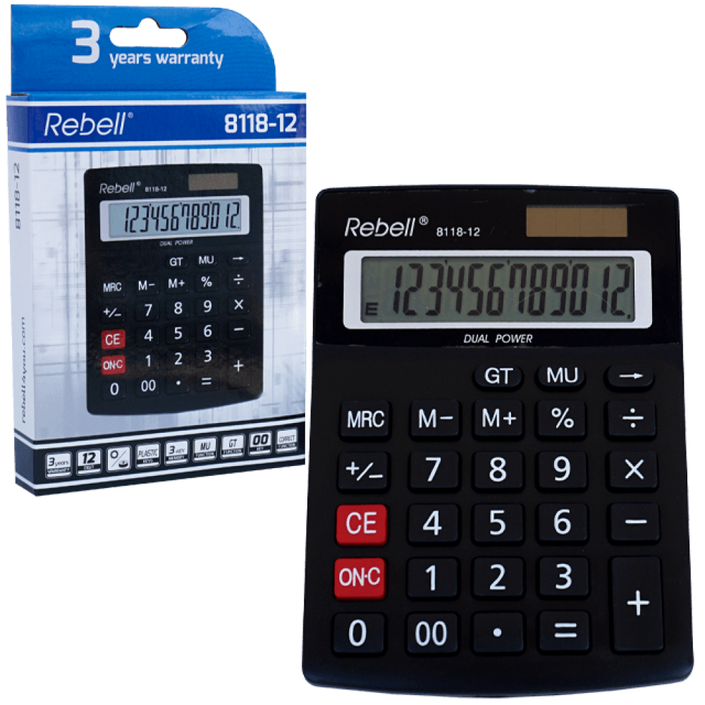 Calculator Birou REBELL 8118-12