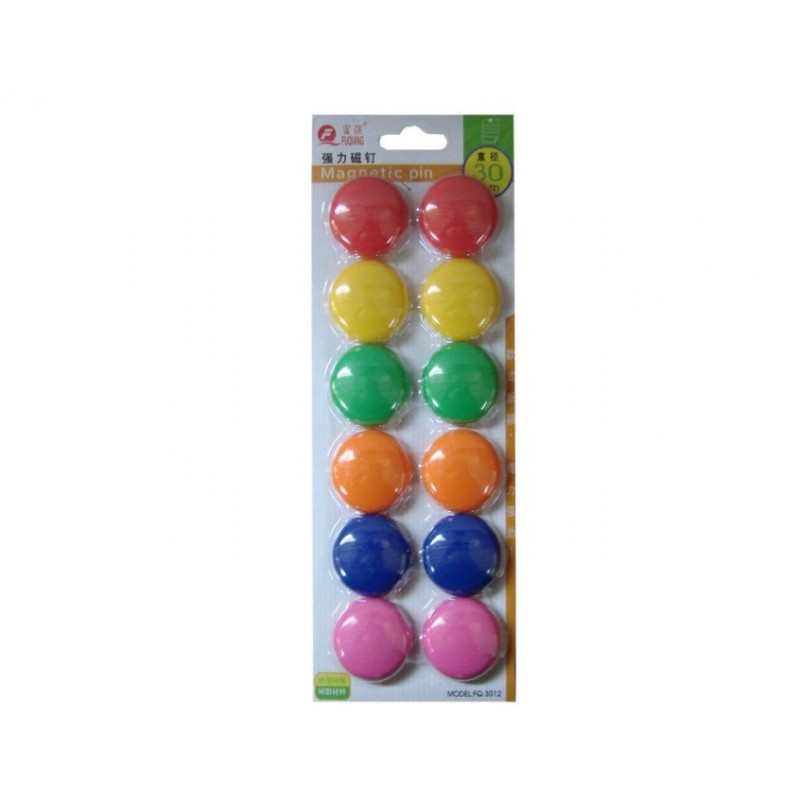 Magneti color pentru whiteboard 3 cm 12 buc