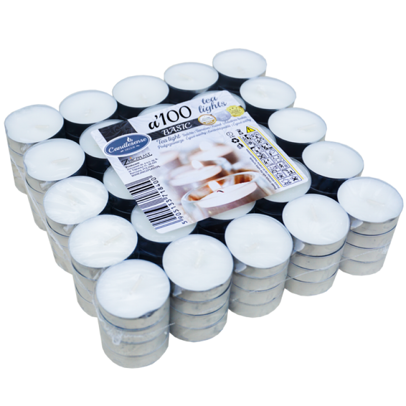 Lumânări pastilă neparfumate, 100 buc/pac, timp de ardere 4 ore