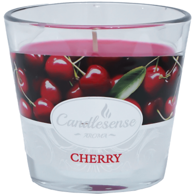 Lumanare parfumata cirese 26 ore in pahar sticla Candlesense
