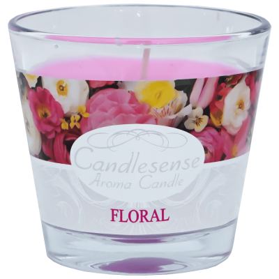 Lumanare parfumata floral 26 ore in pahar sticla Candlesense