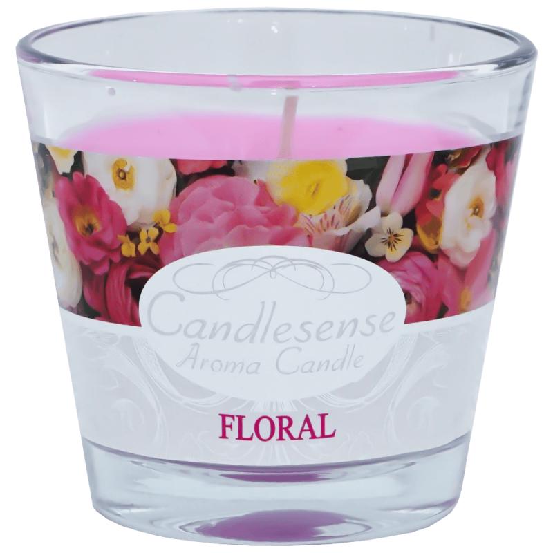 Lumanare parfumata floral 26 ore in pahar sticla Candlesense