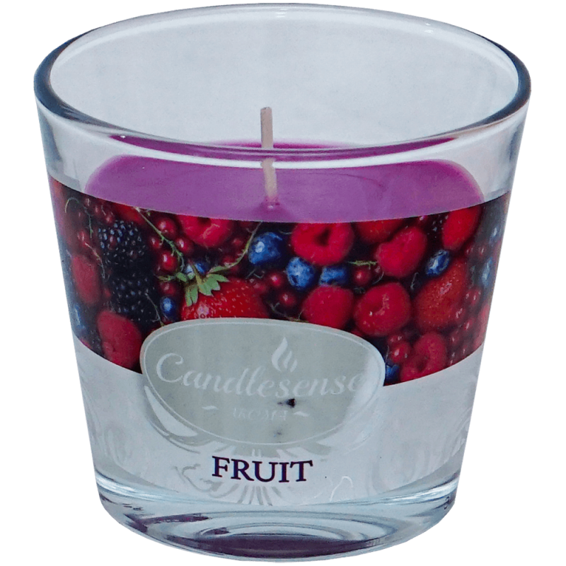 Lumanare parfumata fructe 26 ore in pahar sticla Candlesense