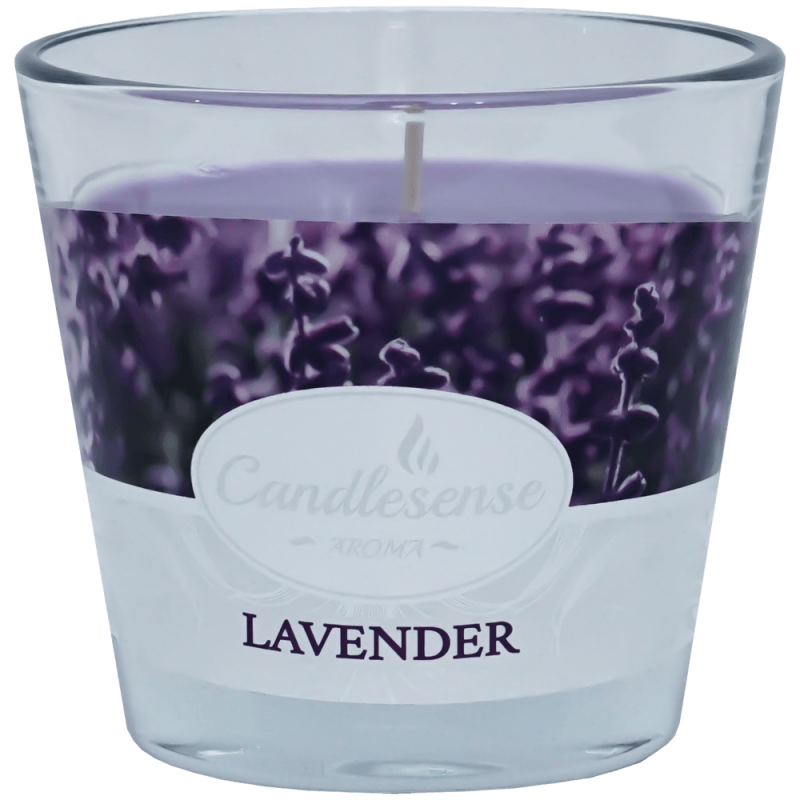 Lumanare parfumata lavanda 26 ore in pahar sticla Candlesense
