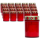 Set 20 candele rosii 20 ore cu capac metalic pentru cimitir 80 g K1-100 Zniczplast