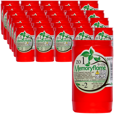 Set 32 candele cu ulei 2 zile pentru cimitir ZO 1 Memoryflame 135 g Zniczplast