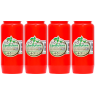 Set 4 candele rosii cu ulei 4-5 zile 305 g pentru cimitir ZO5 Memoryflame