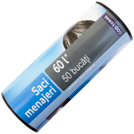 Saci de gunoi 60 l negri 50 buc Ropack 