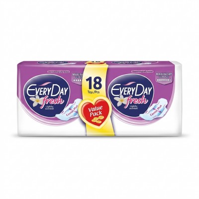 Absorbante de noapte Maxi Night parfumate cu absorbtie mare 18 bucati EveryDay