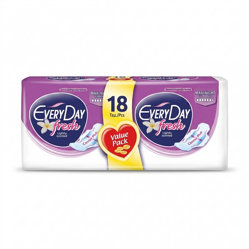 Absorbante de noapte Maxi Night parfumate cu absorbtie mare 18 bucati EveryDay