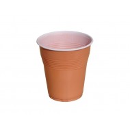 Pahare Plastic Bicolore 160 ml Maro 