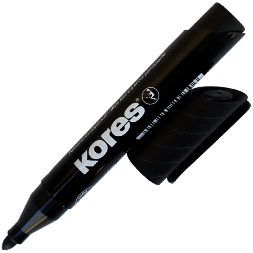 Marker permanent Kores negru 3 mm