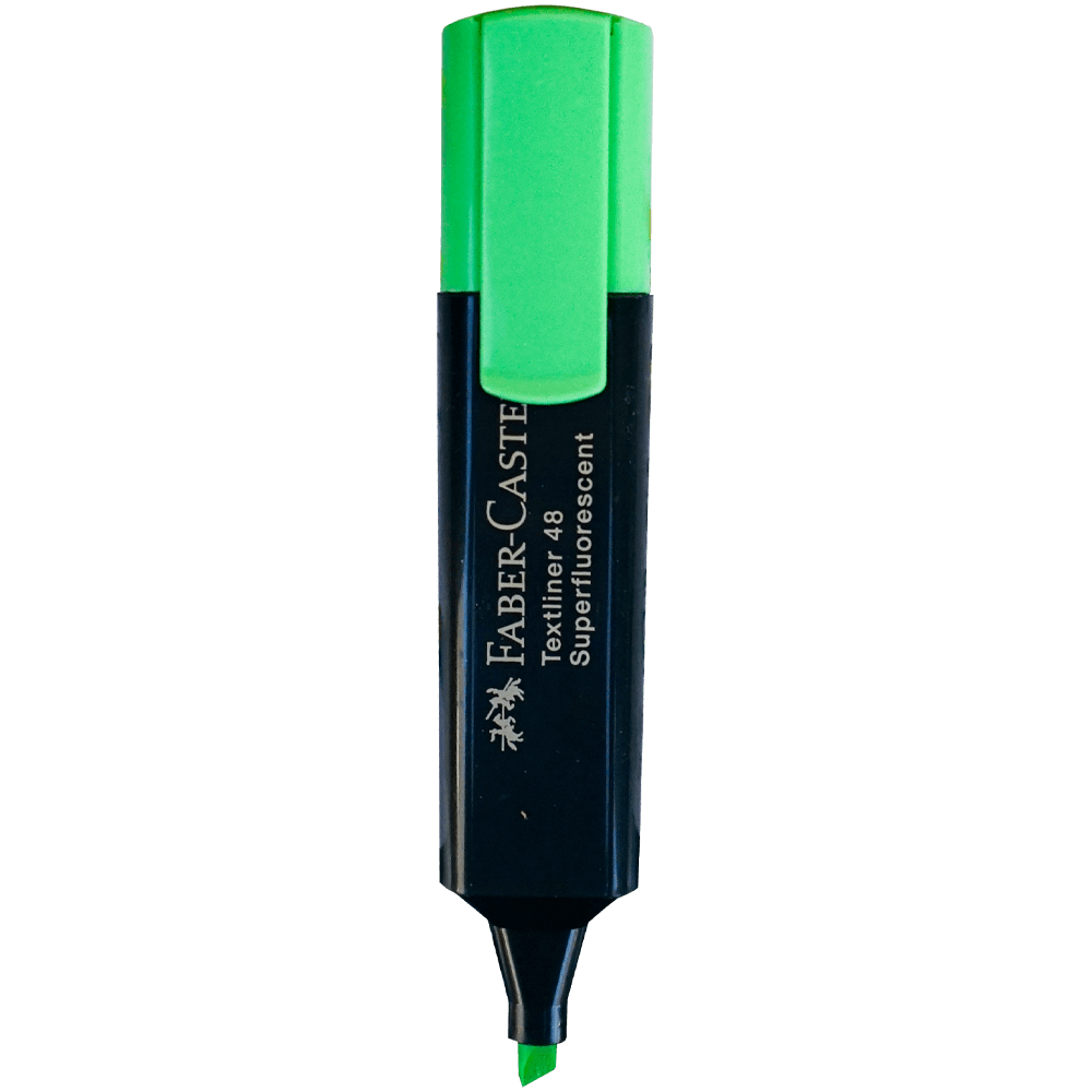 Textmarker fluorescent verde Faber-Castell 