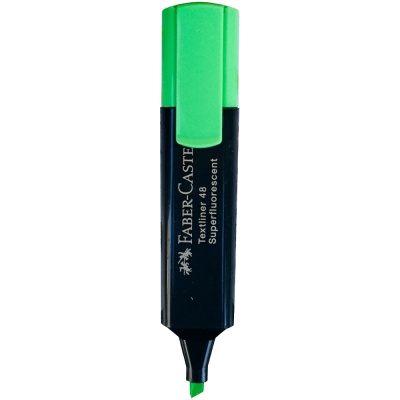 Textmarker fluorescent verde Faber-Castell 
