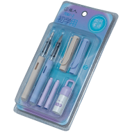 Set 2 stilouri cu cerneala termosensibila cu 2 rezerve si un dispozitiv de curatare, model pentru baieti 7061