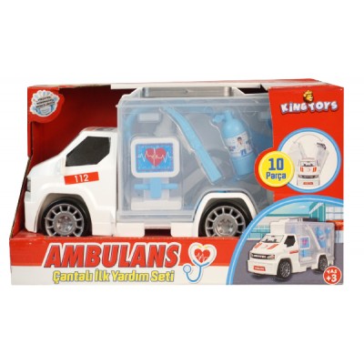 Ambulanta jucarie cu accesorii doctor