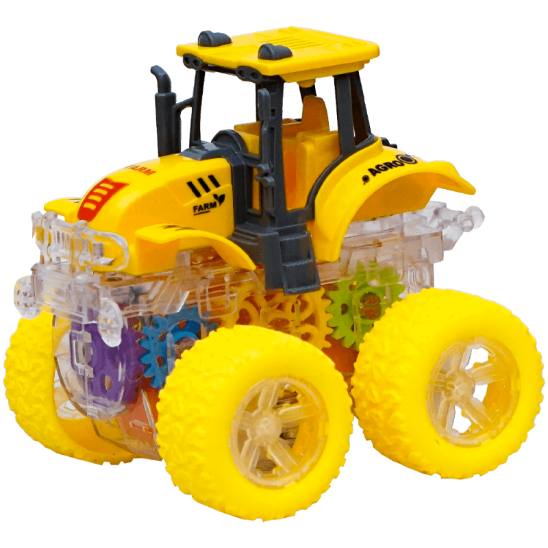 Tractor jucarie turbo cu roti mari si lumini Adison
