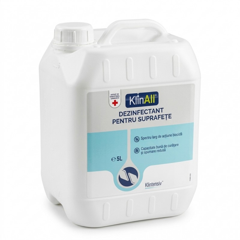 Dezinfectant rapid pentru suprafete pe baza de alcool 5 litri KlinAll Klintensiv