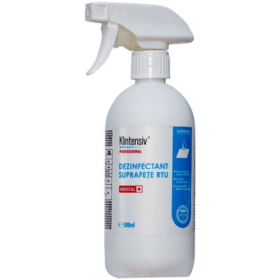 Dezinfectant suprafete cu pulverizator gata de utilizare 500 ml Klintensiv