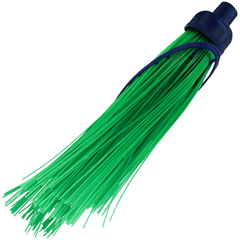 Matura de gradina rotunda, verde, cu peri lungi si rigizi, pentru indepartarea murdariei, 39 CM