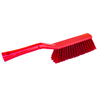 Perie din plastic lunga cu maner, rosie, pentru curatenie, 39 x 4 CM