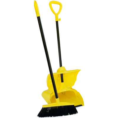 Set matura si faras cu lamela din cauciuc, roti si capac batant, 2 cozi metalice, Proffy, galben-negru