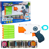 Pistol de jucarie Soft gun cu sageti din burete si o raza lunga de actiune