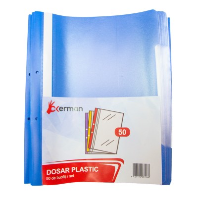 Dosar Plastic cu Sina Okerman Albastru
