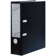 Biblioraft carton plastifiat negru 75 mm A4 pentru arhivare Okerman