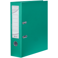 Biblioraft carton plastifiat verde 75 mm A4 pentru arhivare Okerman